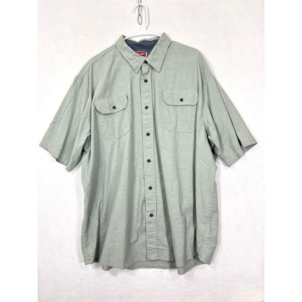 Wrangler Comfort Flex‎ Shirt Mens 2XL Button Down Workwear